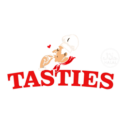 Tasties takeaway logo.